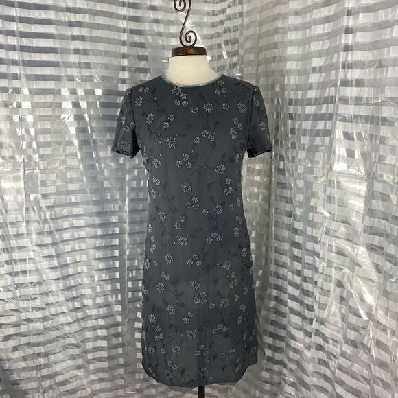 Kay Unger Silk Beaded Dress - Picture 1 of 7